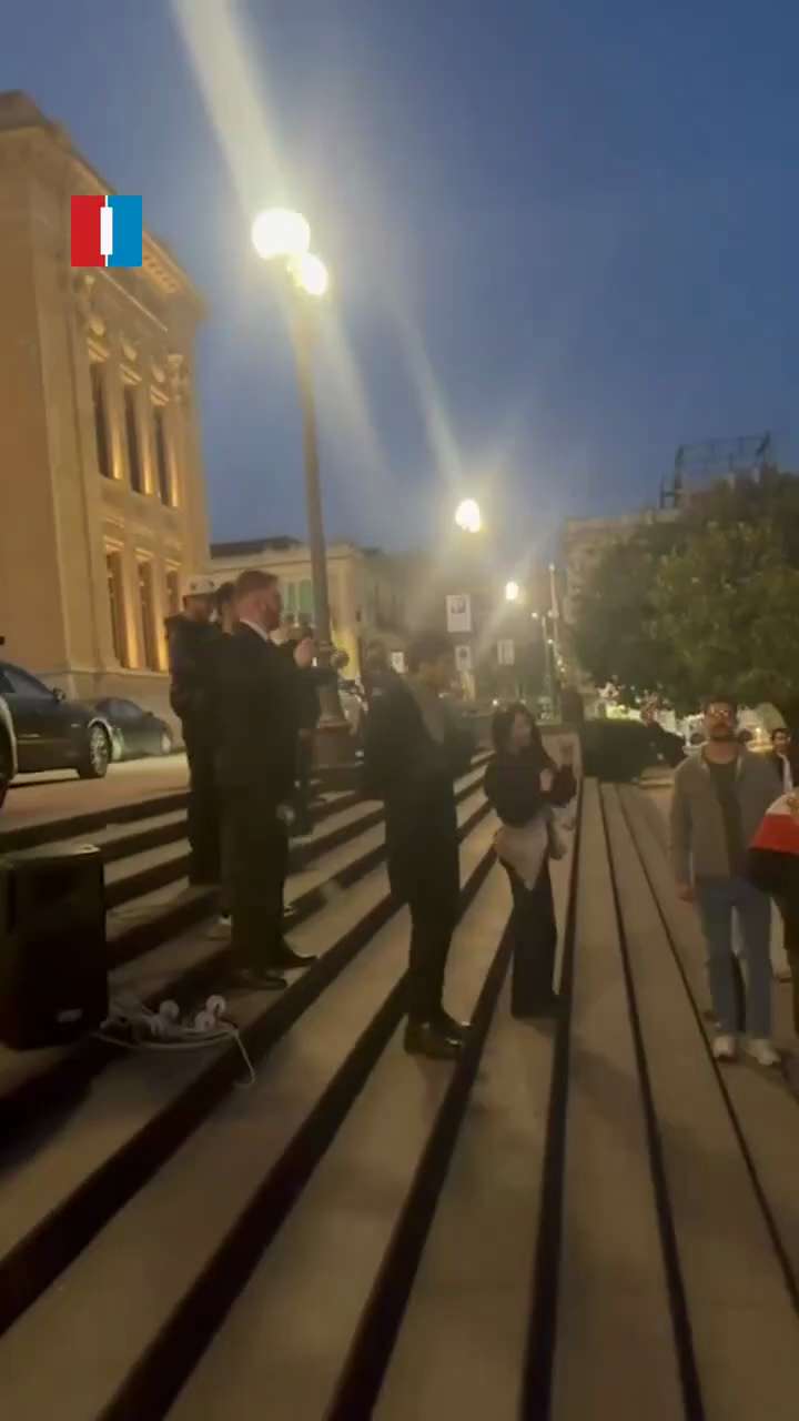 JUST IN - Iranian students in the Italian city of Messina held a gathering and performed a dance in ...