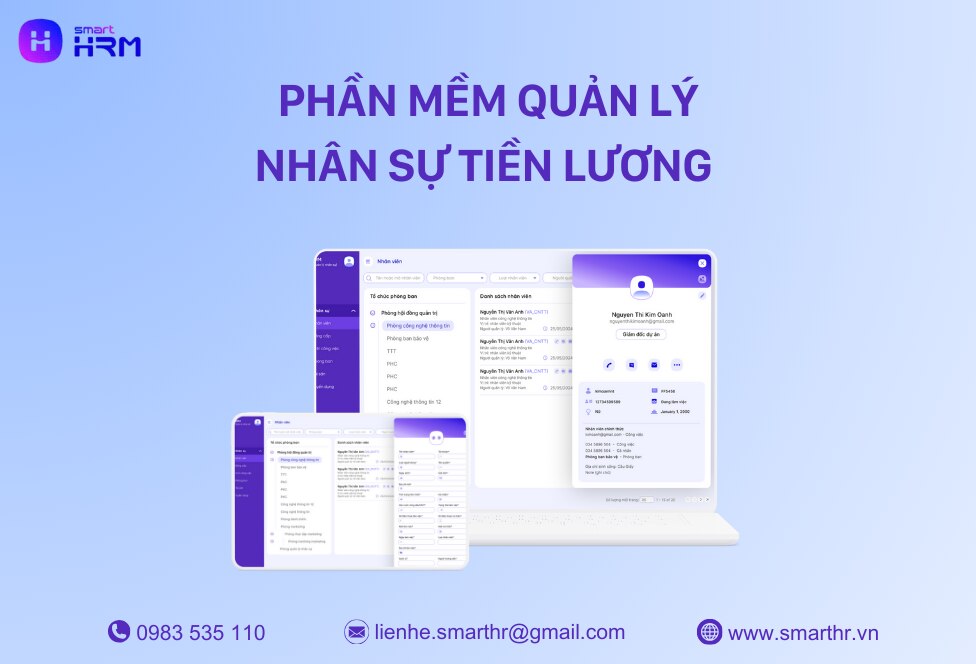 Phần mềm quản lý nhân sự tiền lương giúp tối ưu quản trị doanh nghiệp
#smarthr #phanmemnhansu
>&g...