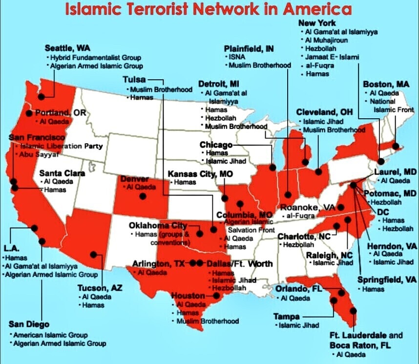 ▪️Do you know how many Mosques are in the USA?
▪️All 50 States now have mosques … New Jersey has 197...