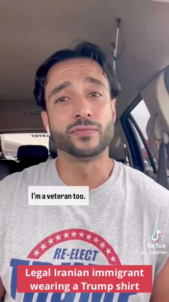 Legal Iranian immigrant wearing a Trump shirt is CONFRONTED by an old leftist at the gym.