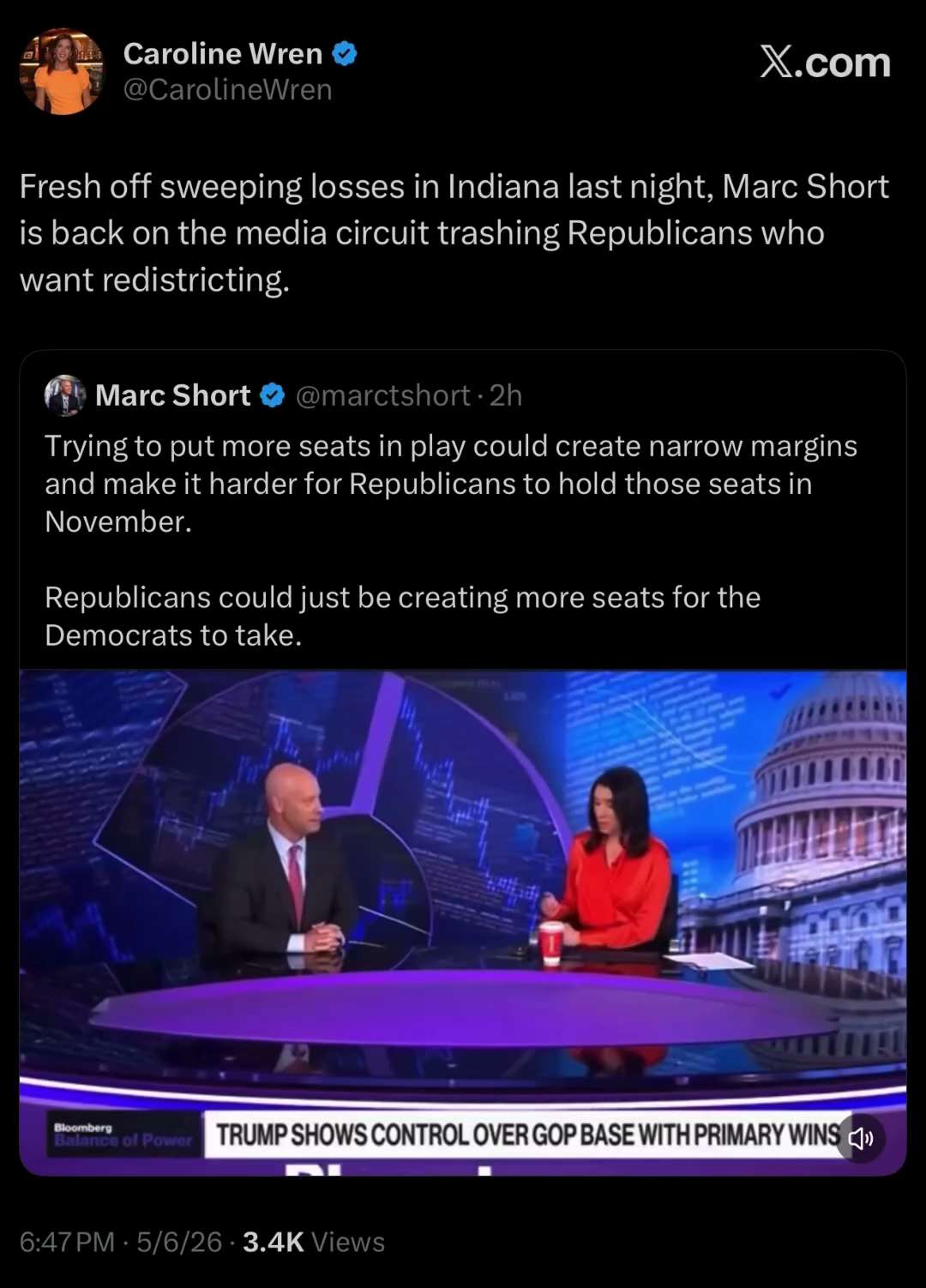 Anything related to Pence is THE STUPID HOUR 

https://x.com/carolinewren/status/2052158336301219962...