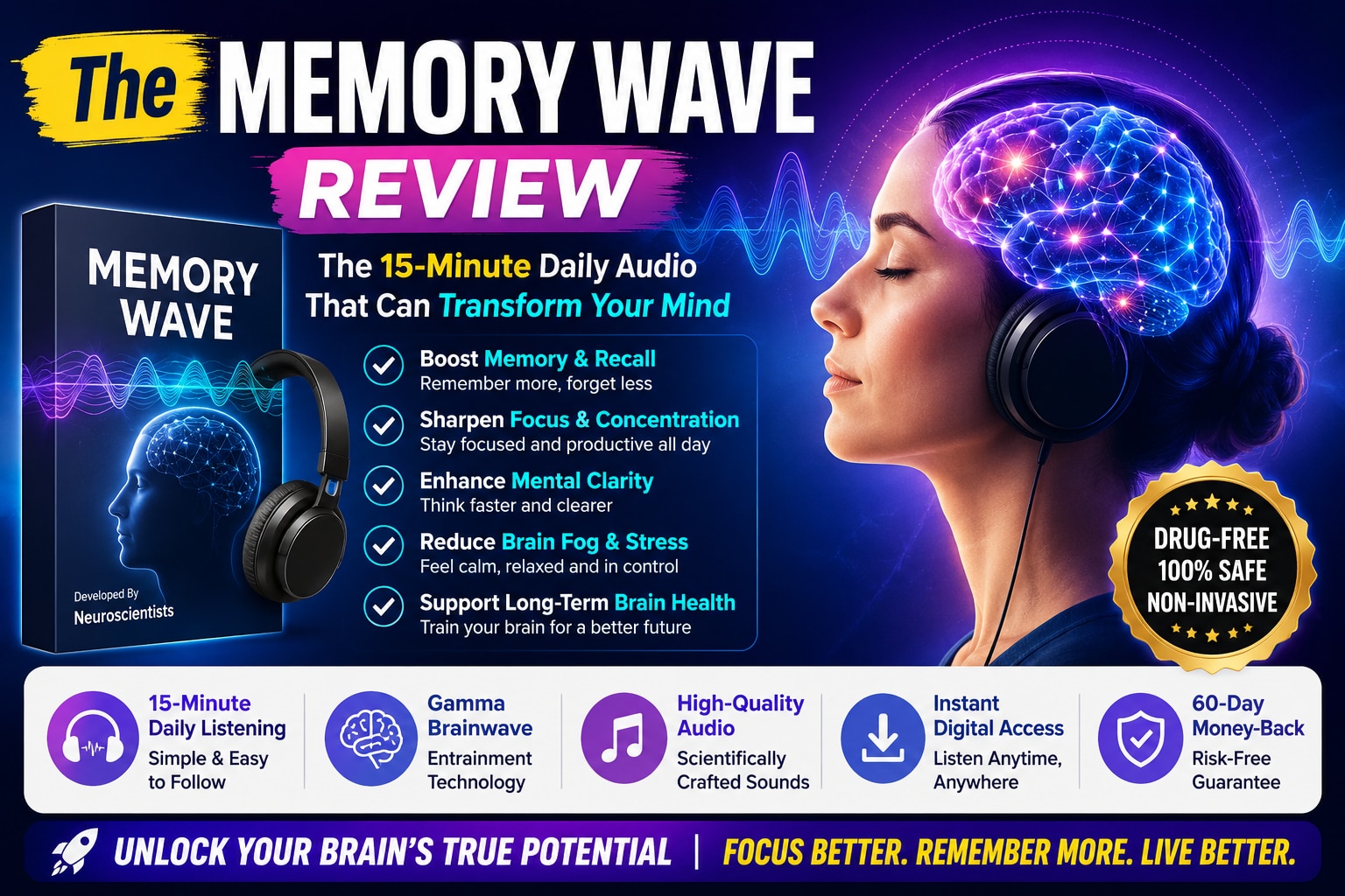 The Memory Wave Review: Boost Memory And Focus Naturally Today!




What if the biggest reason you f...