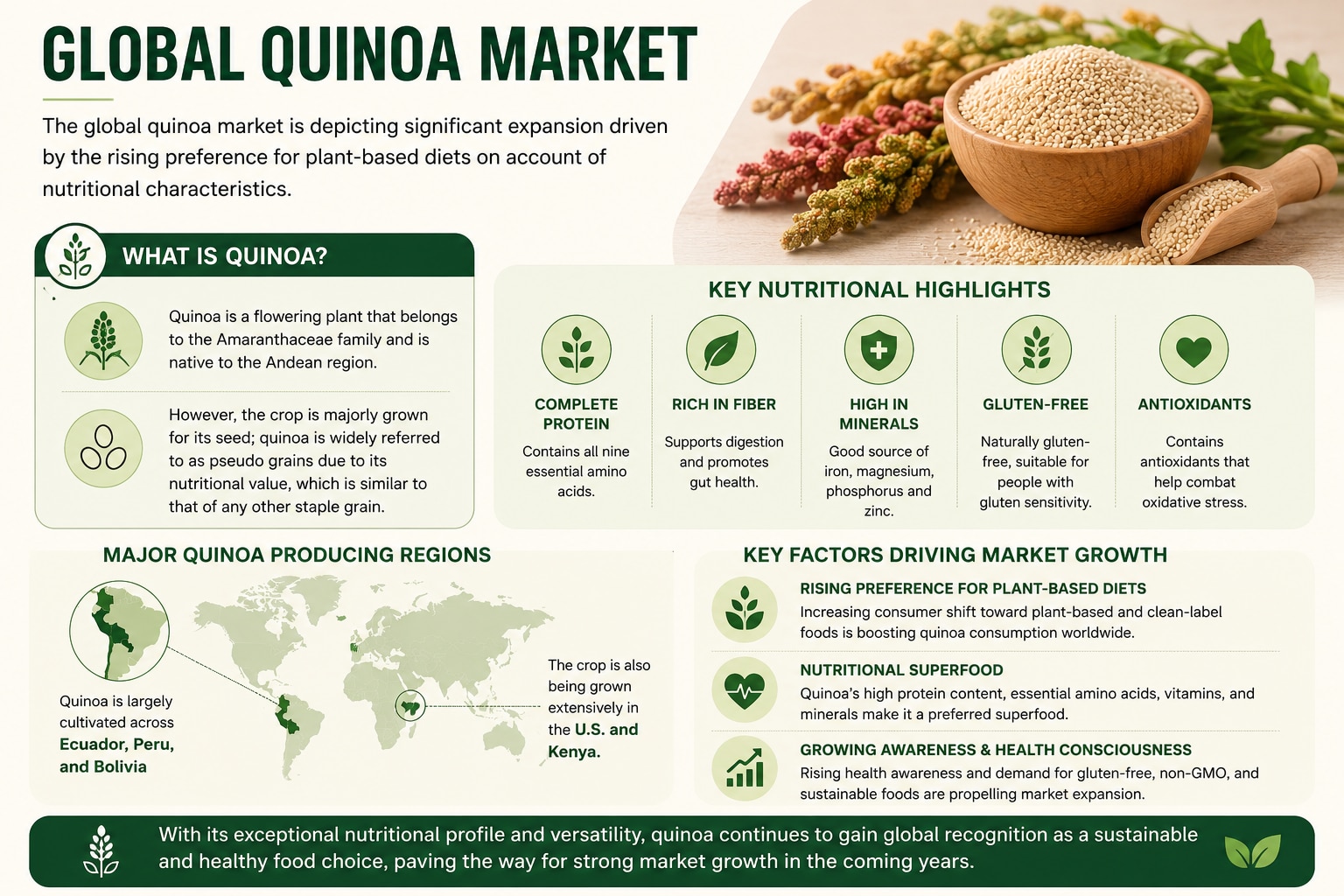 Global Quinoa Market Expands Amid Growing Adoption of Healthy Dietary Trends

The global quinoa mark...