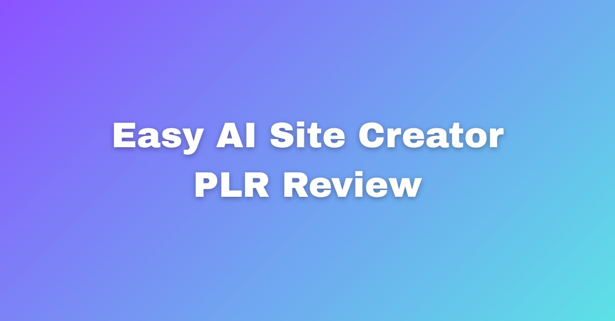 Easy AI Site Creator PLR Review Smart Investment Guide
The digital marketing landscape is shifting a...