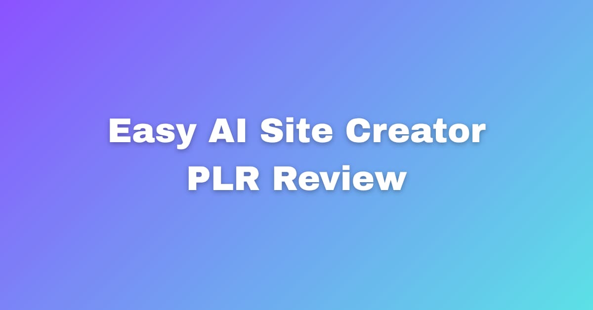 Easy AI Site Creator PLR Review Smart Investment Guide
The digital marketing landscape is shifting a...