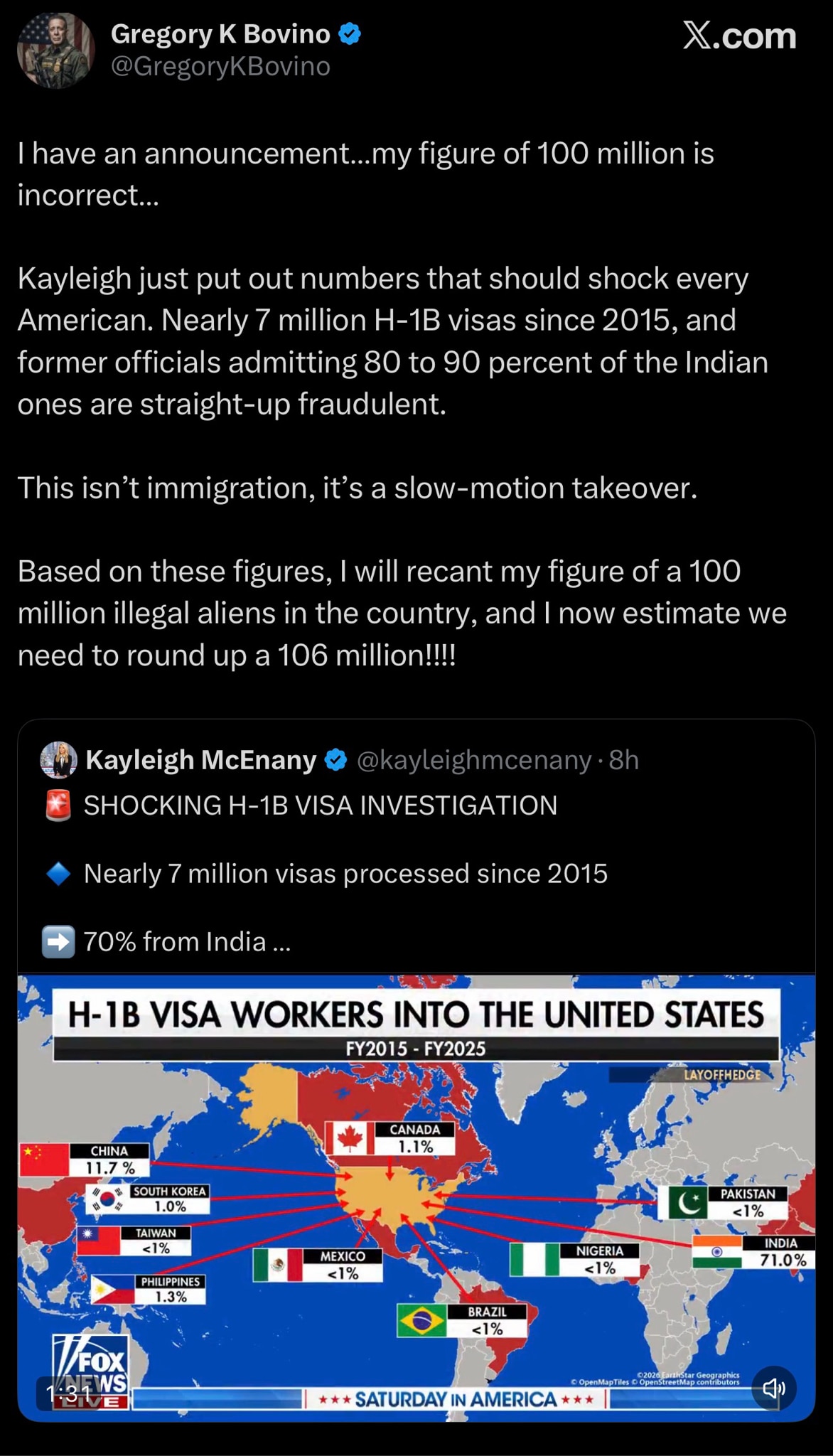 106 Million Illegal Aliens in America —Embrace.The.Suck

https://x.com/gregorykbovino/status/2063408...