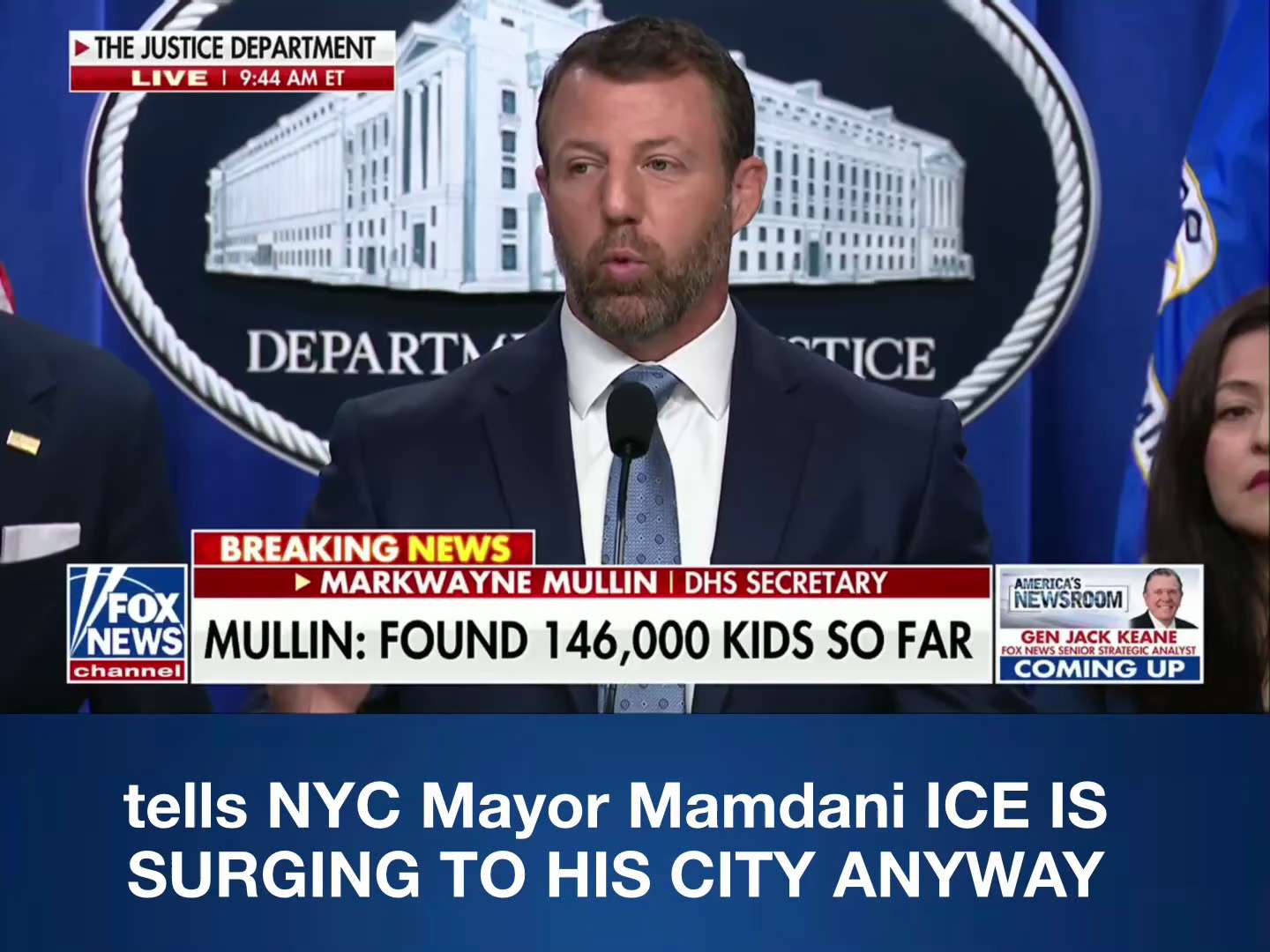 🚨 JUST IN: DHS Sec. Markwayne Mullin tells NYC Mayor Mamdani ICE IS SURGING TO HIS CITY ANYWAY, whe...
