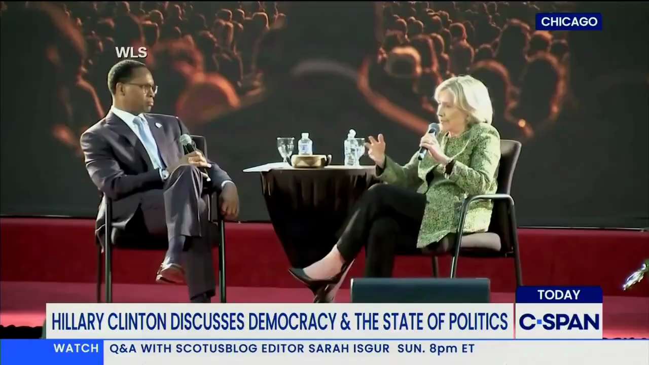 Satans minion crawled out from under her rock to spewing nonsense…

Hillary Clinton implies that rur...