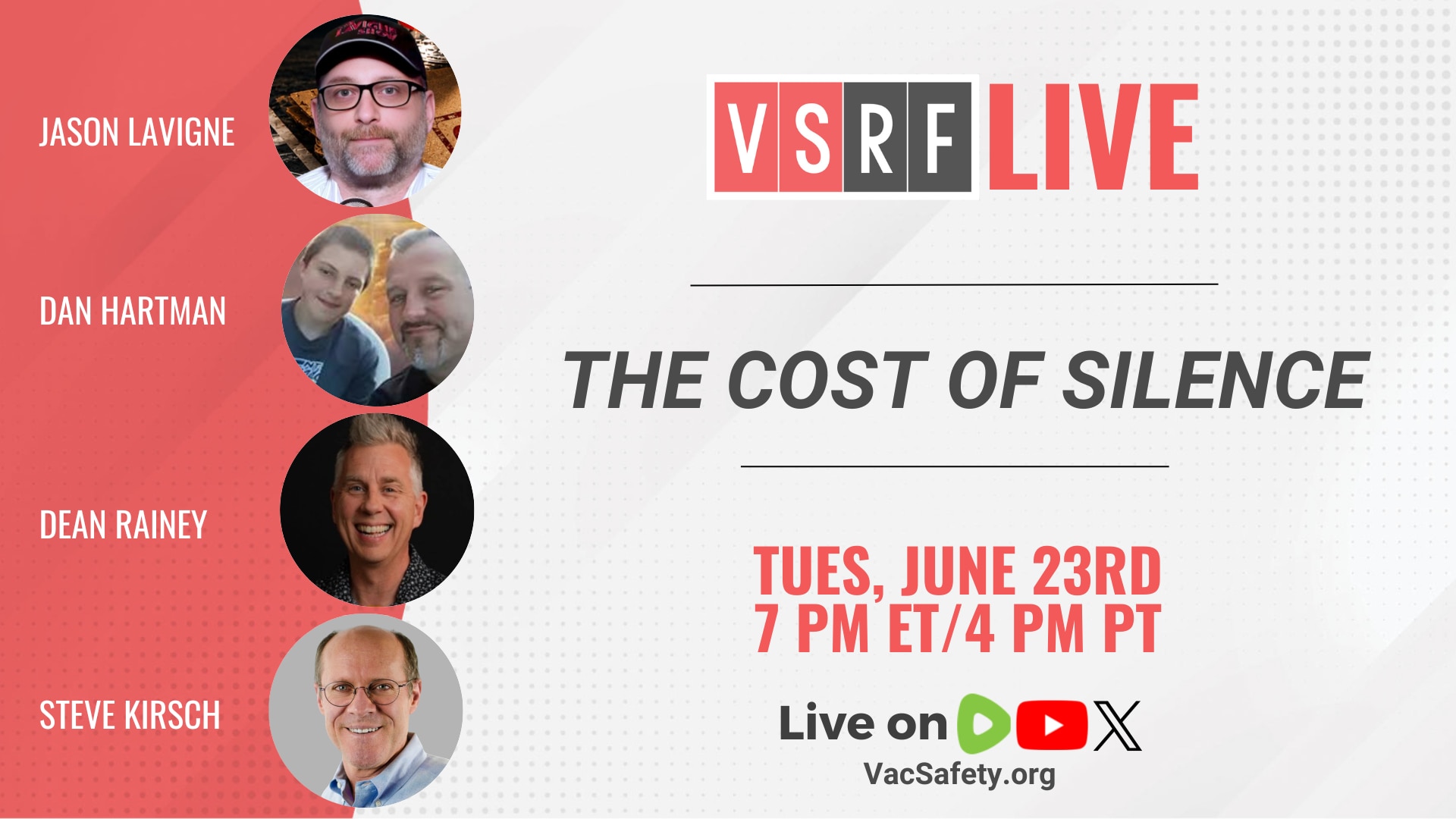 🚨 TONIGHT ON VSRF LIVE 🚨

A heartbreaking loss. A father's relentless search for answers.

Join fi...