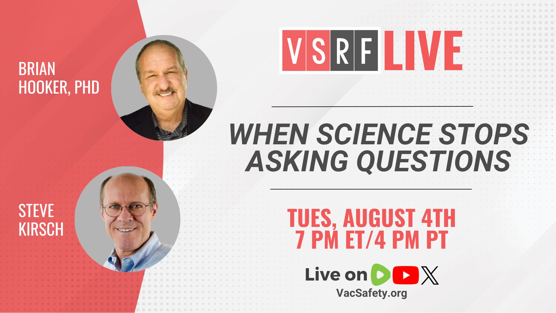 🚨 This Tuesday on VSRF Live!

Who decides what science gets published—and what gets buried?

Steve ...