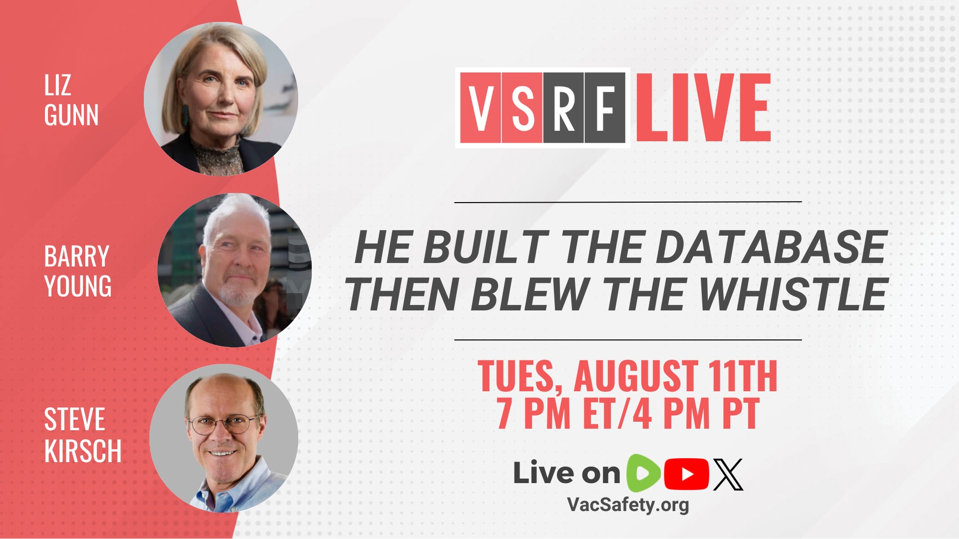 🚨 COMING UP TUESDAY ON VSRF LIVE

HE BUILT THE SYSTEM... THEN BLEW THE WHISTLE

Barry Young helped ...