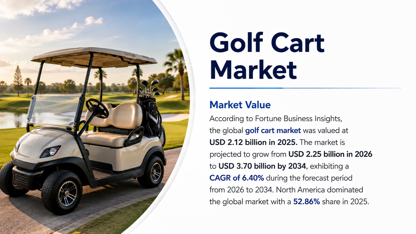 Golf Cart Market: Growth, Trends, Segmentation, Regional Analysis, and Future Outlook, 2026-2034

Ac...