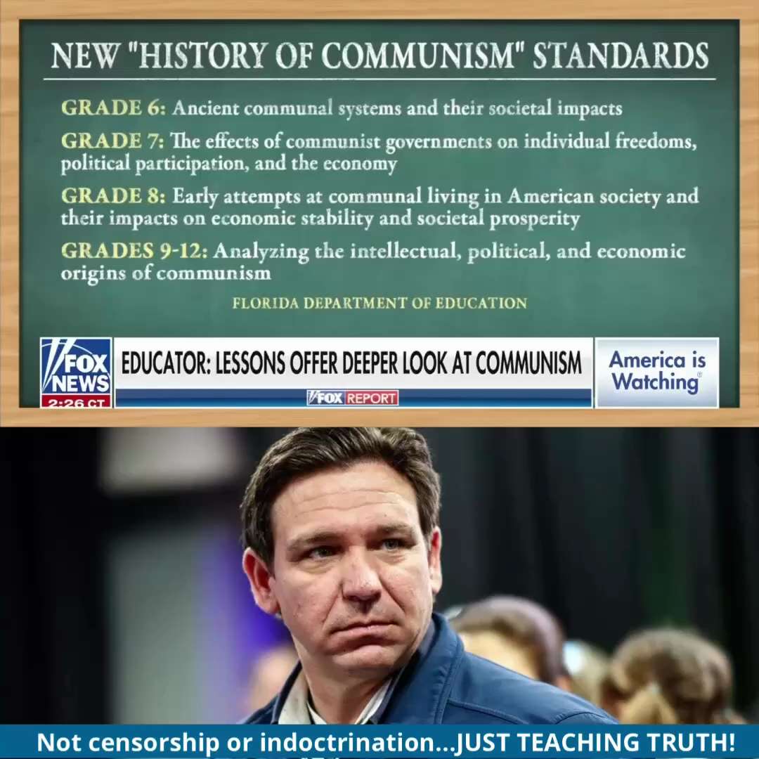 🚨🇺🇸 FLORIDA IS TEACHING STUDENTS THE HISTORY OF COMMUNISM!

Gov. Ron DeSantis is requiring new co...