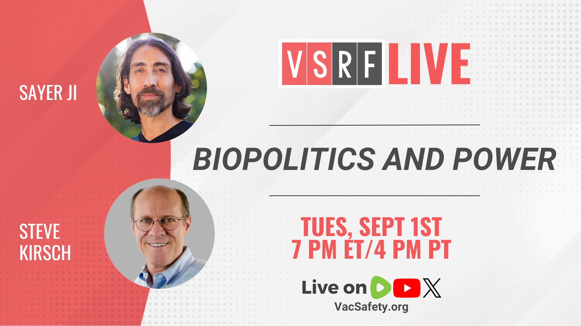 🚨 TONIGHT ON VSRF LIVE

Measles is back in the headlines—but are we getting the whole story?

Sayer...