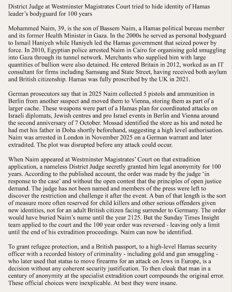 It's been revealed tonight that the former bodyguard of Hamas leader Ismail Haniyeh was given "asylu...