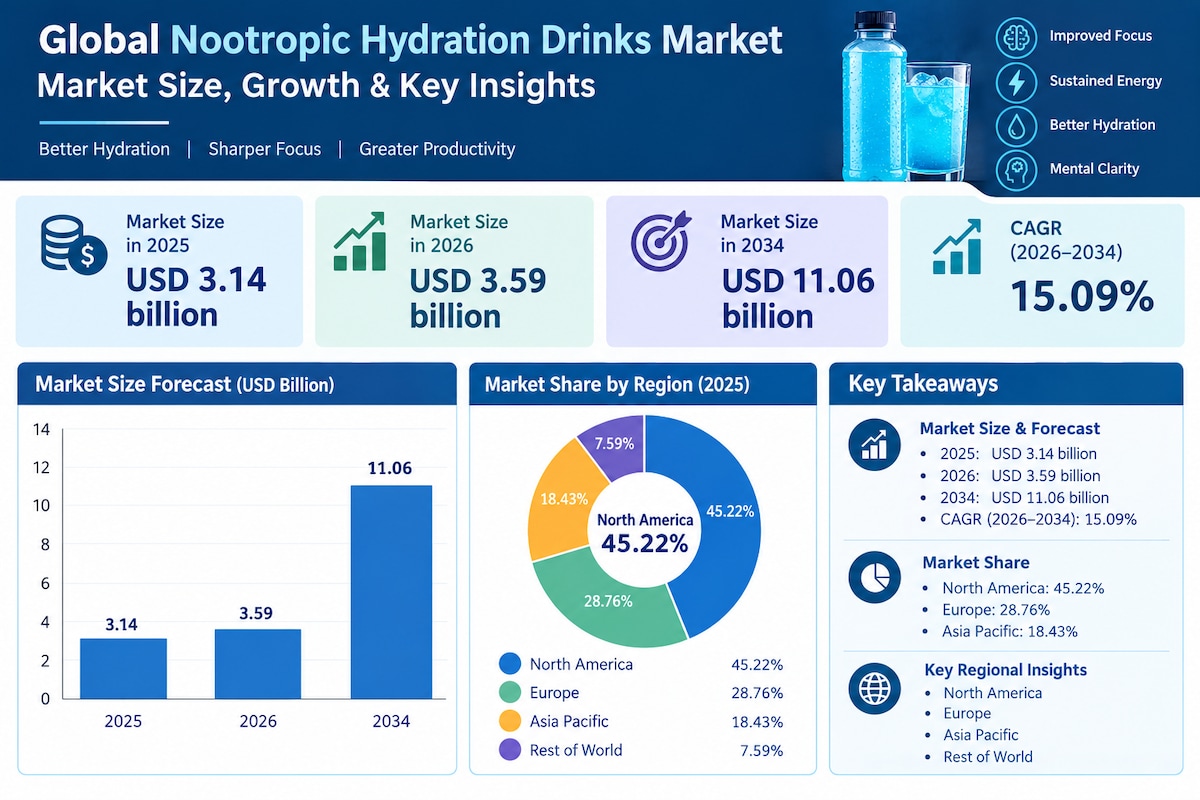 North America Leads the Global Nootropic Hydration Drinks Market in 2025

According to Fortune Busin...