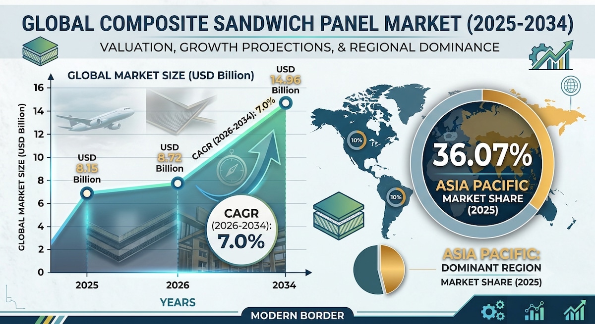 Composite Sandwich Panel Market Expansion Amid Rising Demand for Lightweight Materials

The global c...