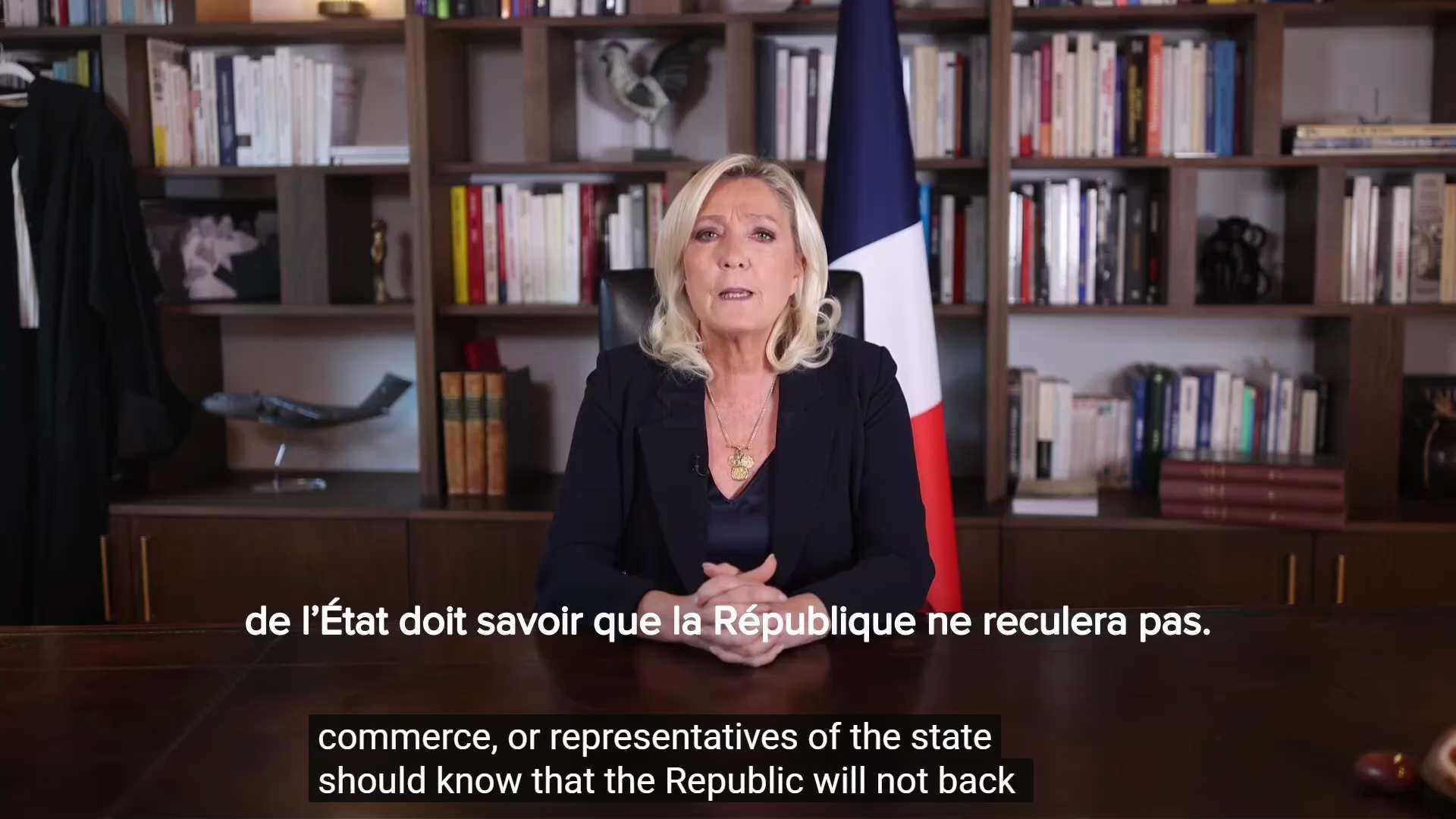 JUST IN - Marine Le Pen: rioters who break the law, damage property, or attack public property, busi...