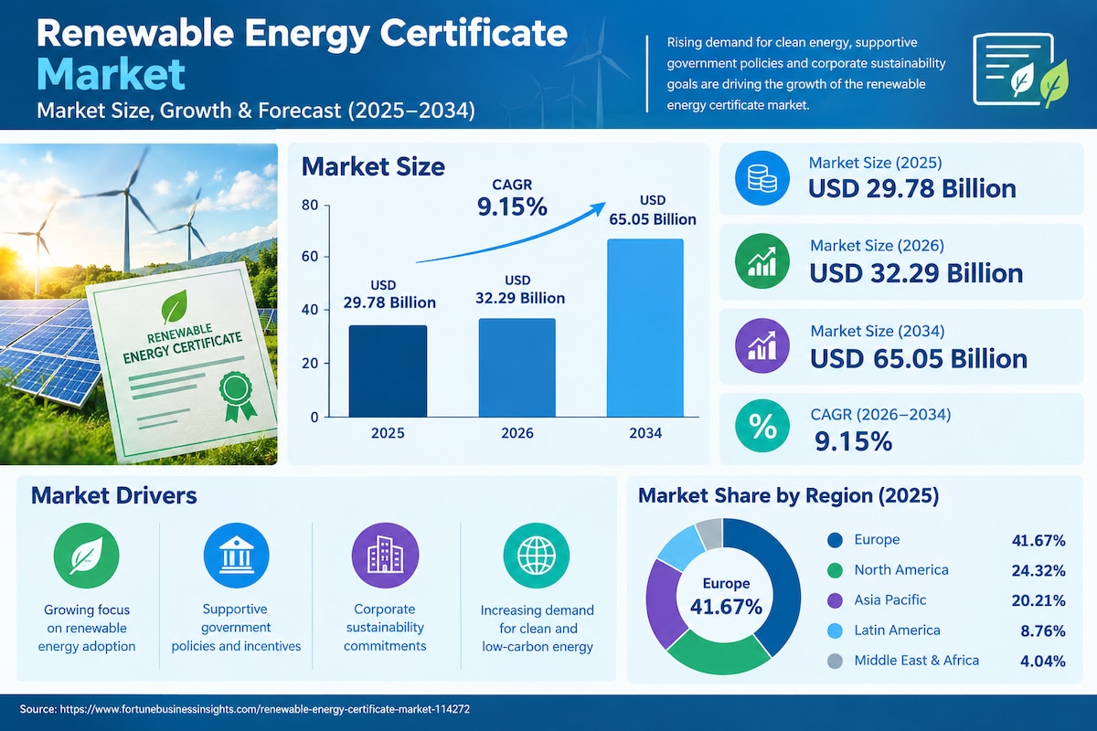 Renewable Energy Certificate Industry Research and Long-Term Market Forecast 2026–2034
 The Renewabl...