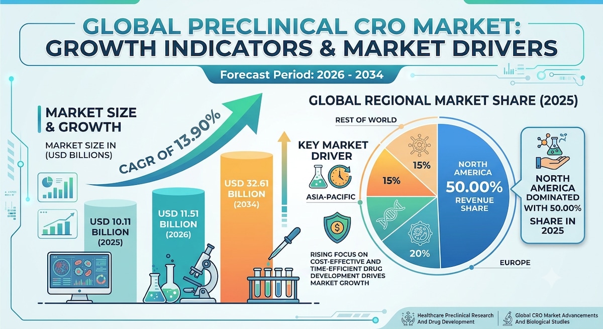 Preclinical CRO Market Growth Driven by Rising Focus on Faster and Cost-Effective Drug Development

...