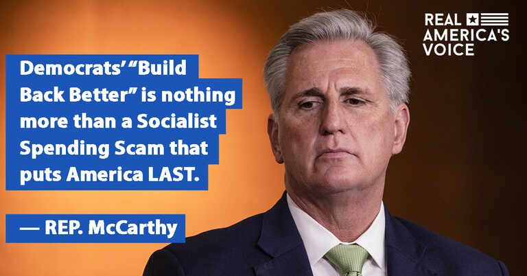 Rep. McCarthy SLAMS Joe Biden's "Build Back Better" as nothing more than a "Socialist Spending Scam".
Get Real News: https://bit.ly/gorav