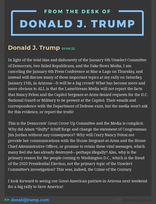 View il Donaldo Trumpo's post on GETTR. Join the discussion, share your thoughts, and connect with the community.