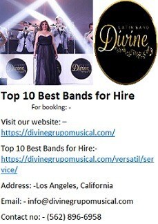 Top 10 Best Bands for Hire in California at nominal price.
Divine Grupo Musical is the one of the To...