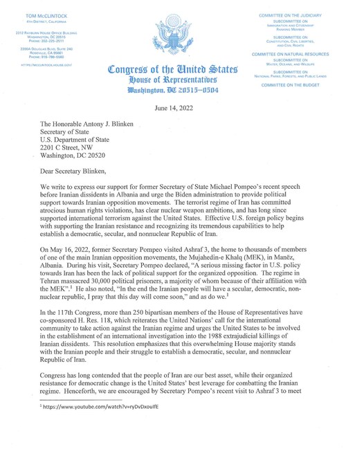 I am very glad to see the Biden Administration leave the IRGC on the Foreign Terrorist Organizations...