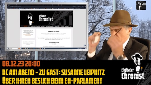 Aufzeichnung v. 08.12.23 DC am Abend - Zu Gast: Susanne Leipnitz über ihren Besuch beim EU-Parlament