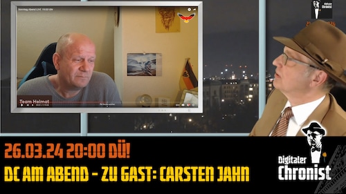 Aufzeichnung vom 26.03.24 Direktübertragung! DC am Abend - Zu Gast: Carsten Jahn