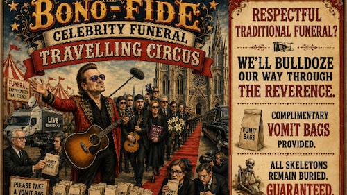 Hansard Creepfest Brings Out All The Ghouls Led By King Of Crass Bono