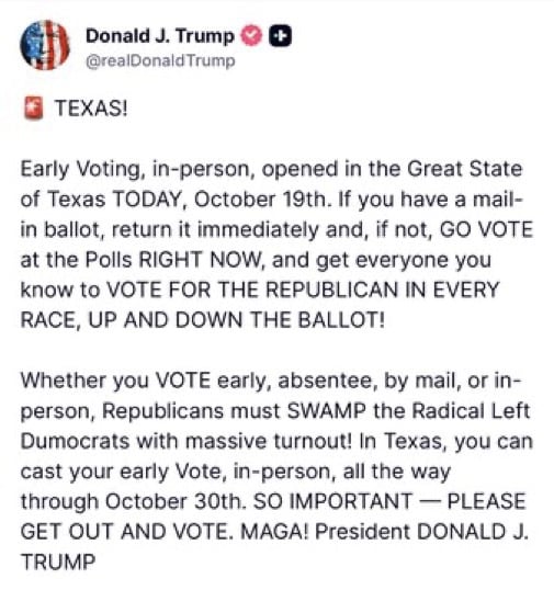 🚨 IT’S ACTUALLY HAPPENING: President Trump just sent a direct message to Texas and Nevada:

GET OUT...
