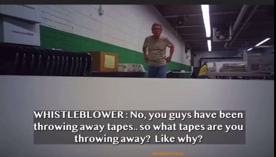 Whistle blower releases video of Delaware destruction of ballots of 2020 election @SteveBannon @stev...