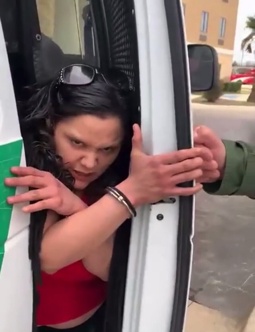 “TX: US Border Patrol tells me this woman was arrested for human smuggling in Carrizo Springs last week. Human smuggling cases have spiked dramatically over the last year across the southern border.” (via AliBradleyTV Twitter)