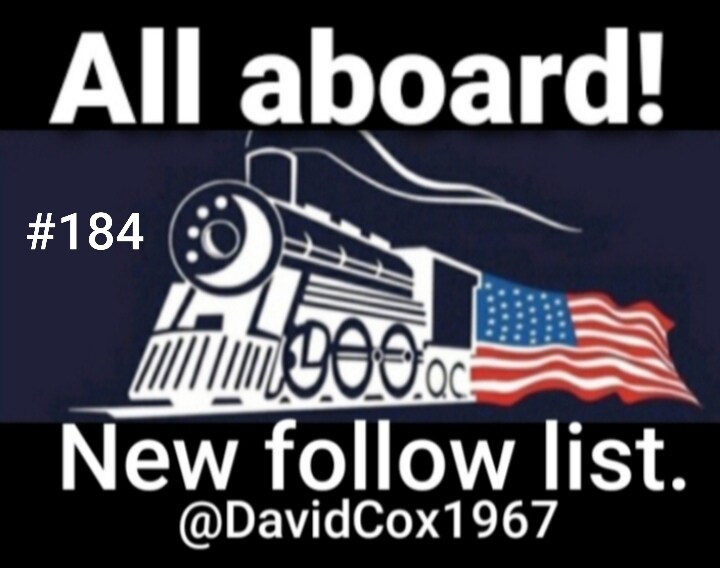 Patriots following Patriots!
Follow me π
Follow all β
Hit Like π
Repost β
β @DavidCox1967
D β @LivefreeFlorida
β @CaptnKen
A β @irene64
β