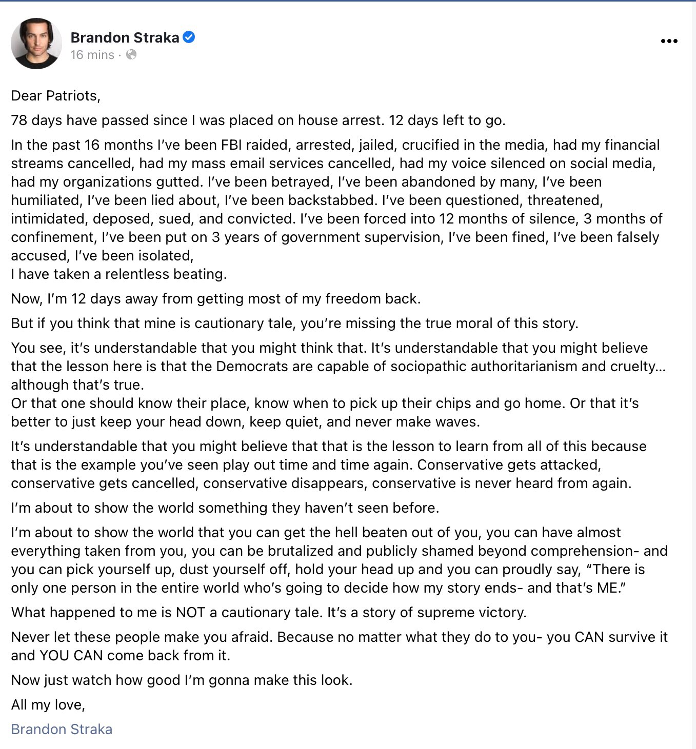 My story is NOT a cautionary tale. In the end, this will be a story of supreme victory. Here’s why…