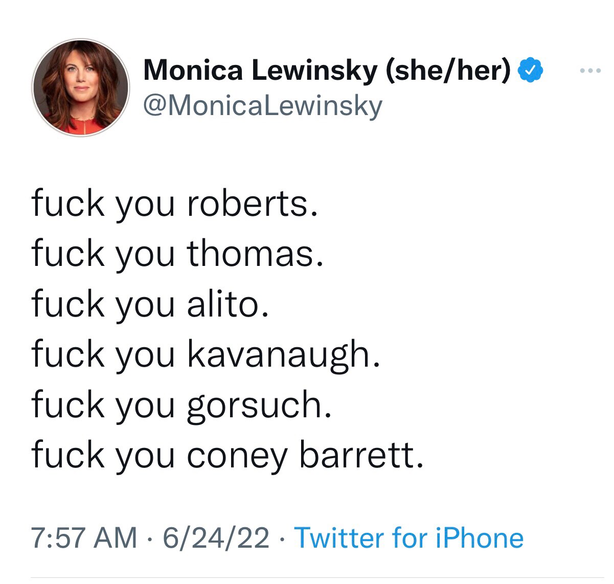 Monica Lewinsky is this country’s most notorious cock sucker, 2nd to Kamala and just revealed her wi...