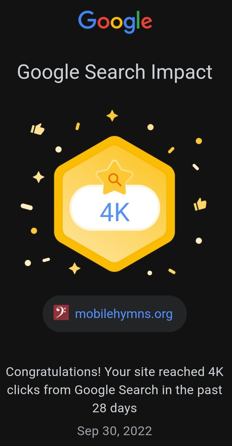 Hooray! People click on Mobile Hymns more every day! #hymn #christian 