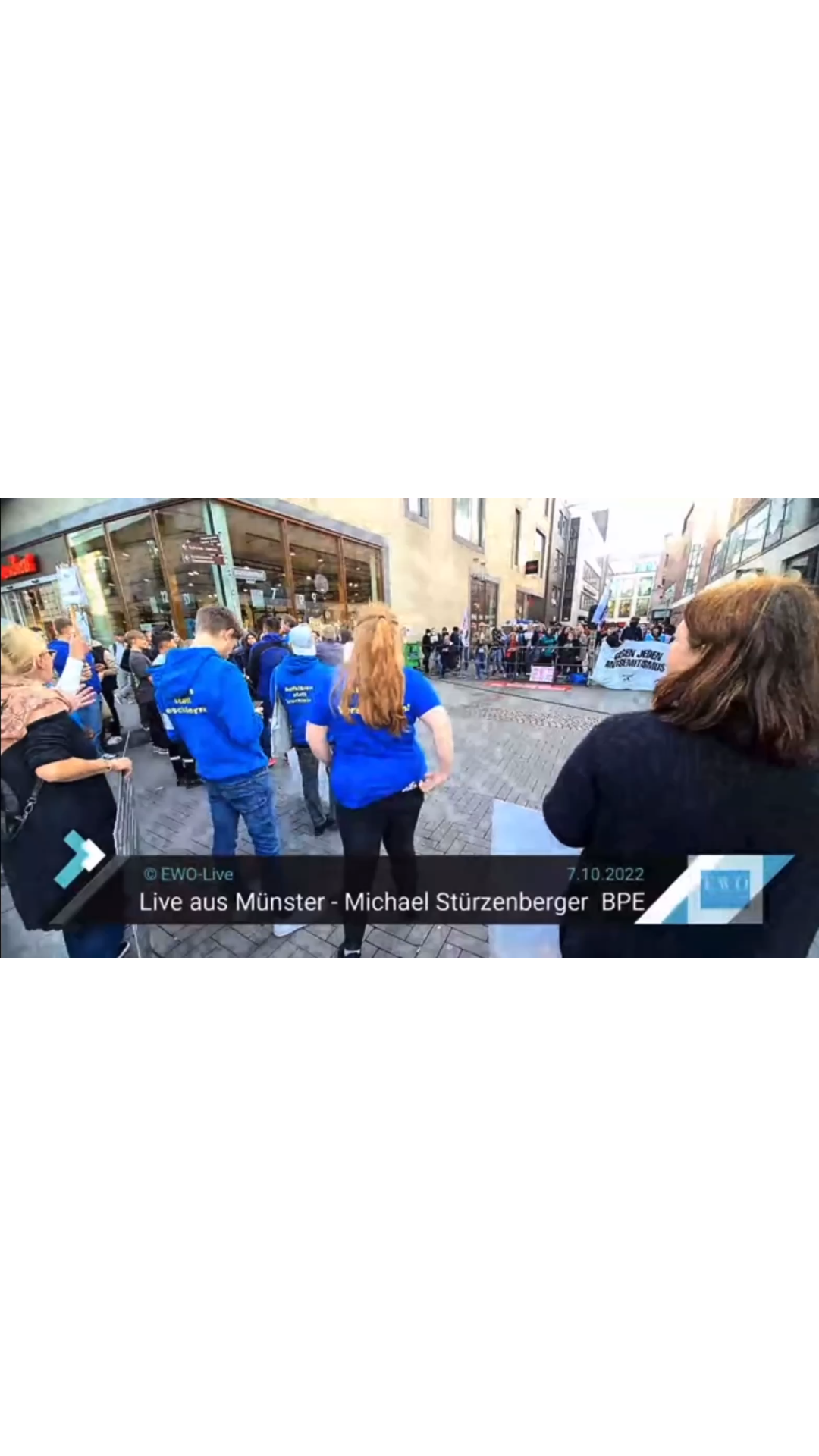 Moslems bei der gestrigen Kundgebung in Münster fordern Freiheit für radikalen Tschetschenen, der de...