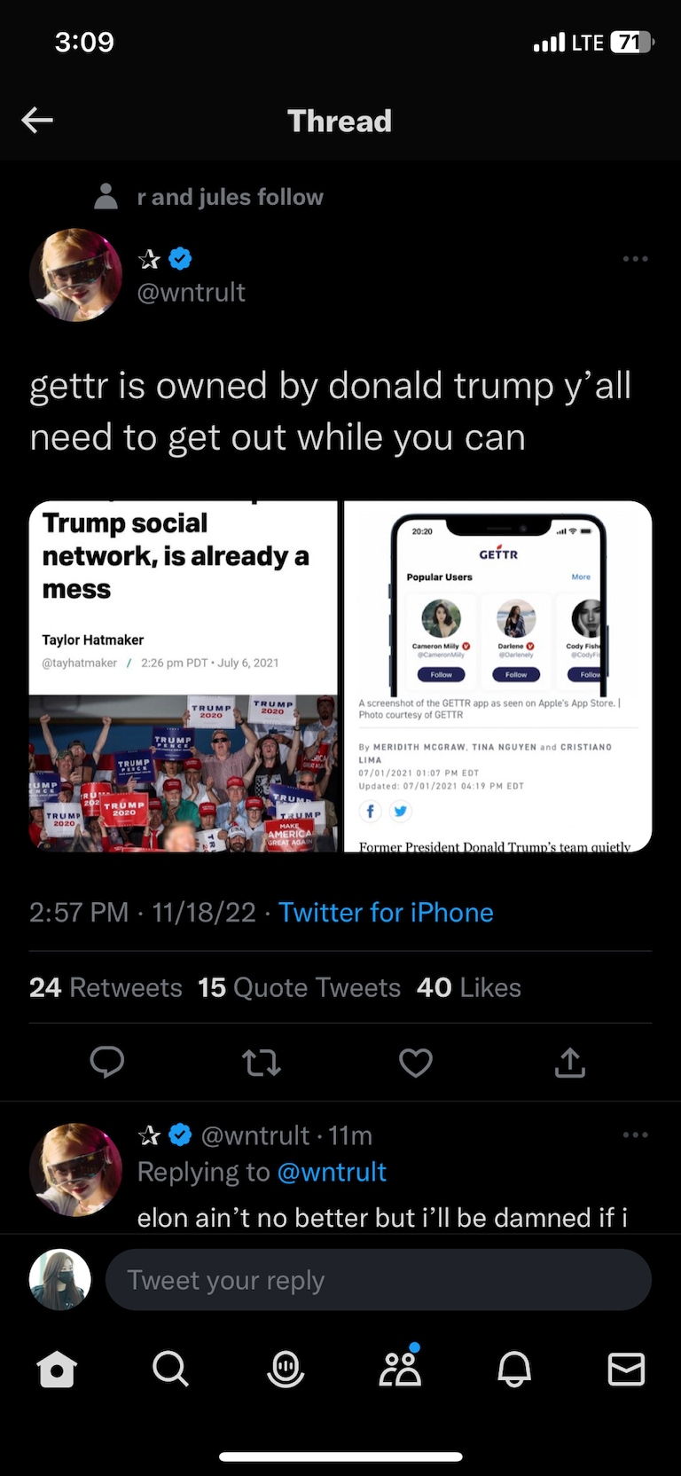 Shannon1988 on GETTR Profile and Posts on GETTR