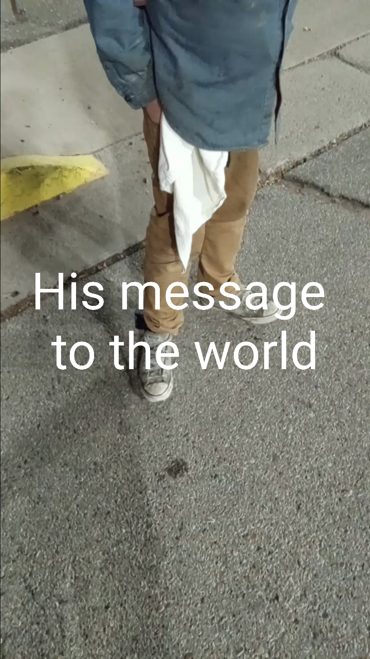 I helped this man I located him hiding in some bushes from a black sedan apparently random psychopat...