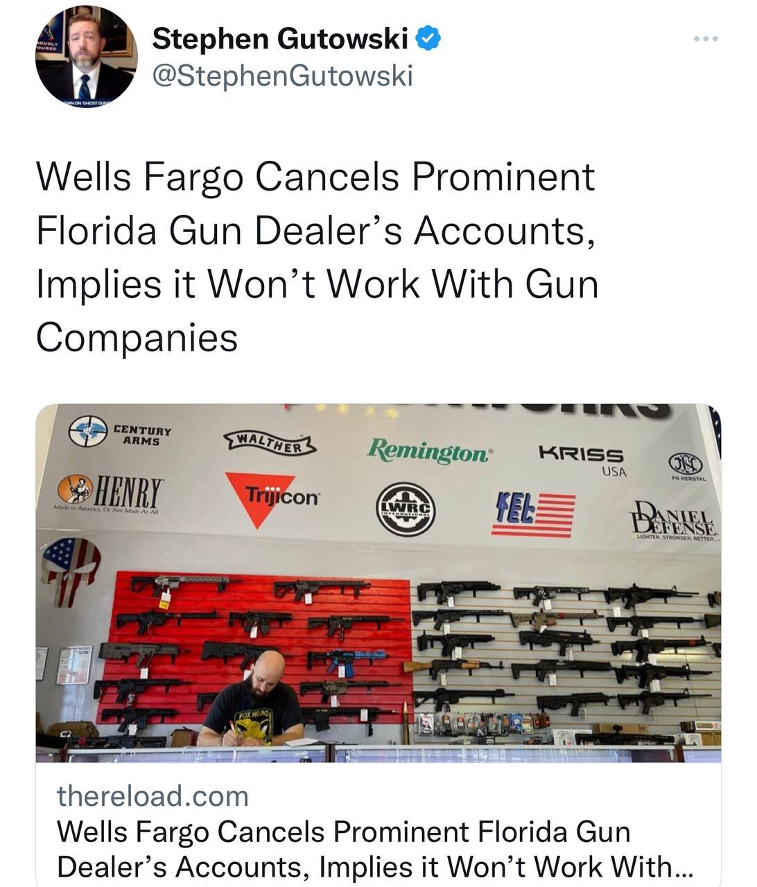 Close Wells Fargo account right away. This woke shit is evil.  

