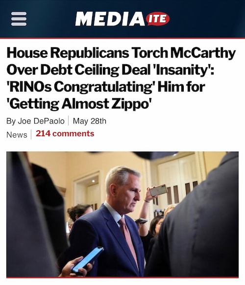 Patriots Fighting Back Over a Total Surrender by Team McCarthy —His ‘Deal’ Will Add $4Trillion to $5...