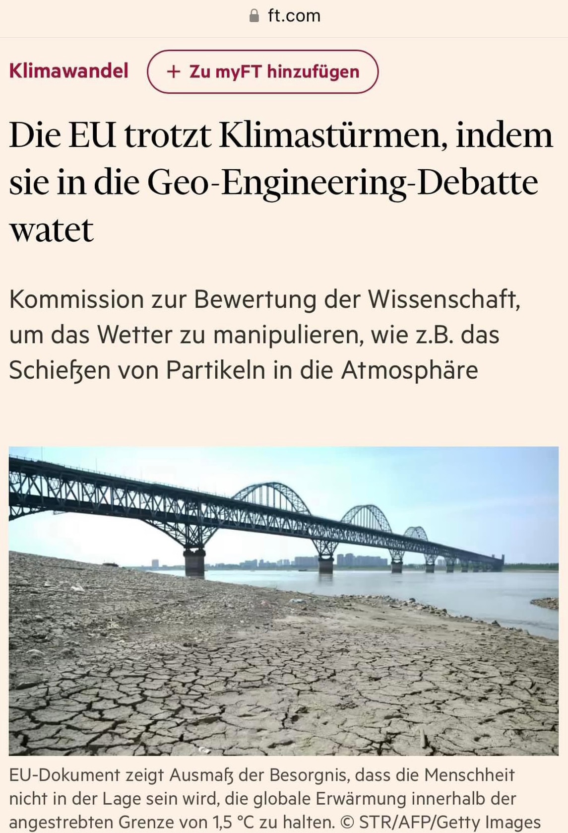 „Die Europäische Kommission wird am Mittwoch zu internationalen Anstrengungen zur Bewertung "der Ris...