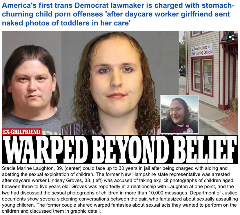 Groomer Party @ Work Destroying America 

https://www.dailymail.co.uk/news/article-12327191/First-tr...