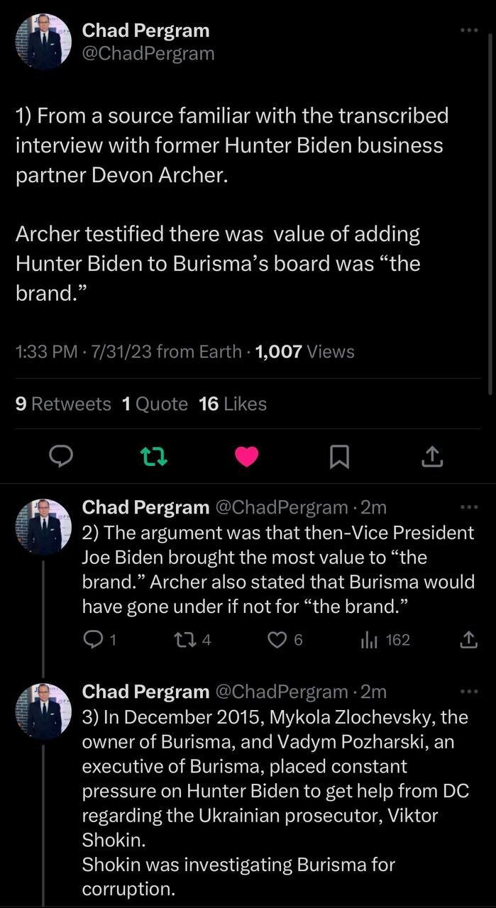 BREAKING: Chad Pergram is reporting from a source familiar with today's hearing, that Devon Archer t...