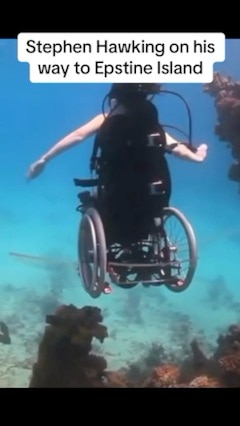 Pougle Hall on GETTR: Stephen Hawking On His Way To Epstein Island #isla...