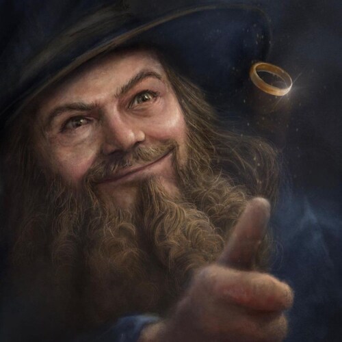 Just a merry fellow. Don’t you crush my lilies.