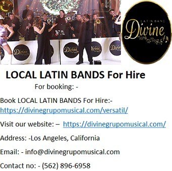Versatile Live LOCAL LATIN BANDS For Hire In Los Angeles.
Divine Grupo Musical is known for giving t...