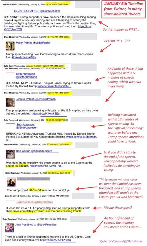 Using @laralogan 's recommendation of MAGAinfo.TV to find deleted J6 Tweets, I created a cool timeli...